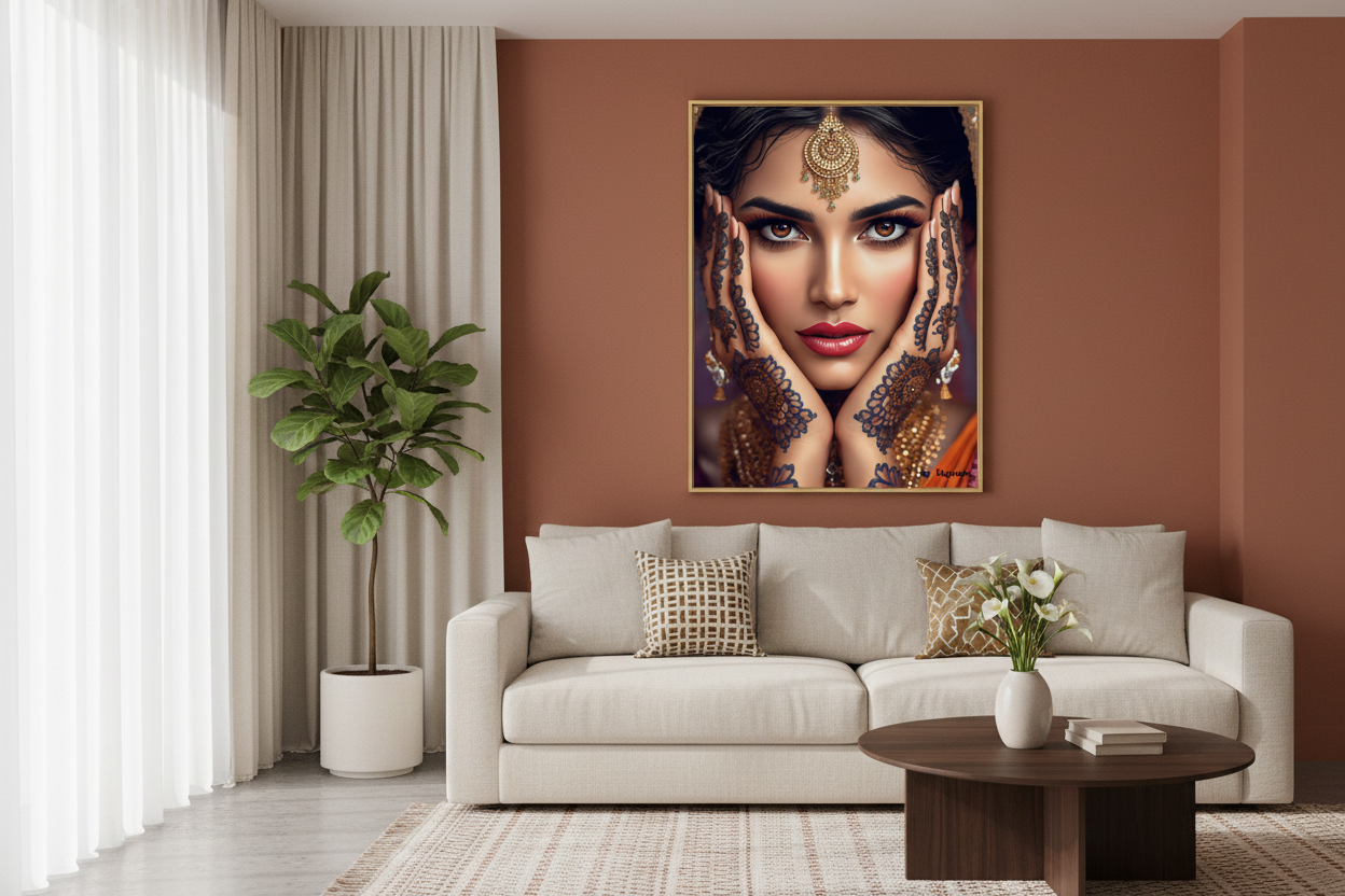 Bella India Poster Digital | Indische Schönheit Wandkunst Download