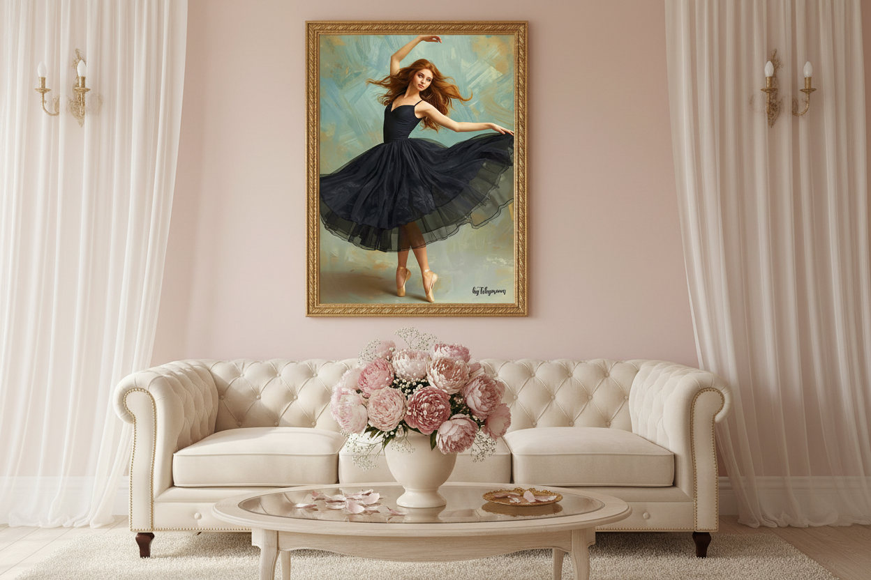 Ballerina Poster Digital | Tanz Wandkunst Download