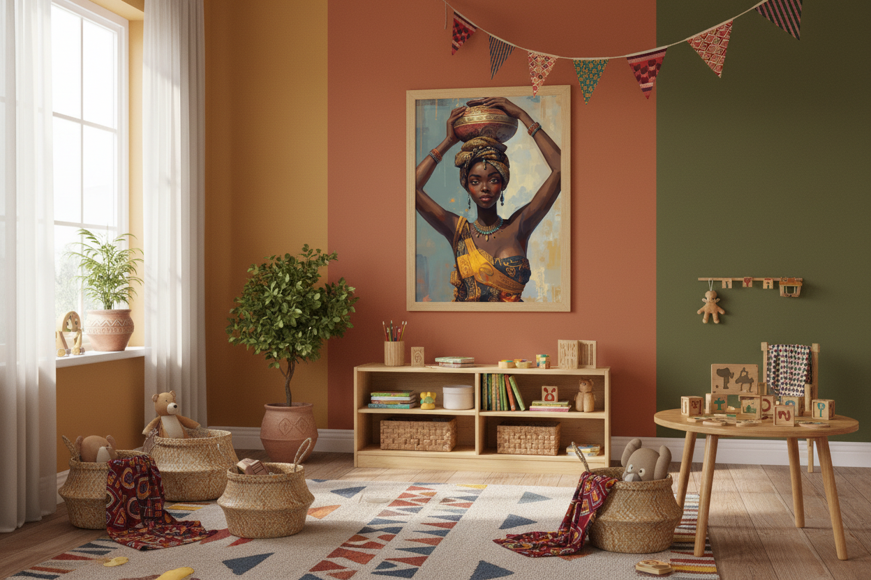 Afrikanische Frau Poster Digital | Traditionelle Wandkunst Download