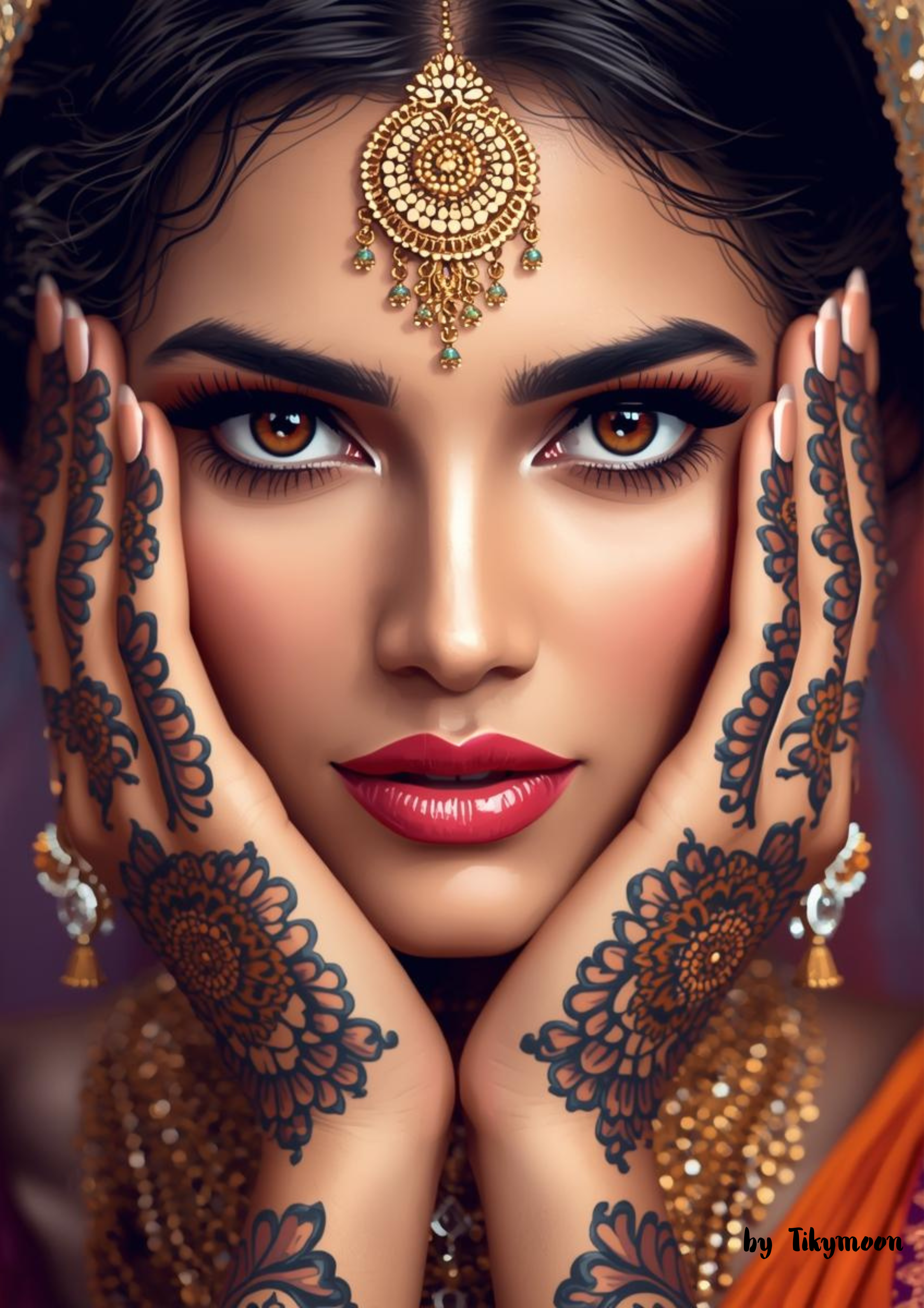 Bella India Poster Digital | Indische Schönheit Wandkunst Download